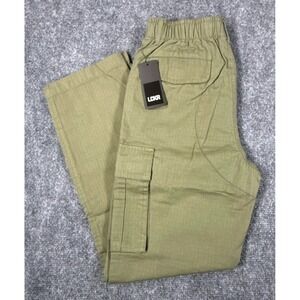 LCKR Cargo Pants Boys XL 18 Olive Green Utility Ripstop Straight Leg NWT